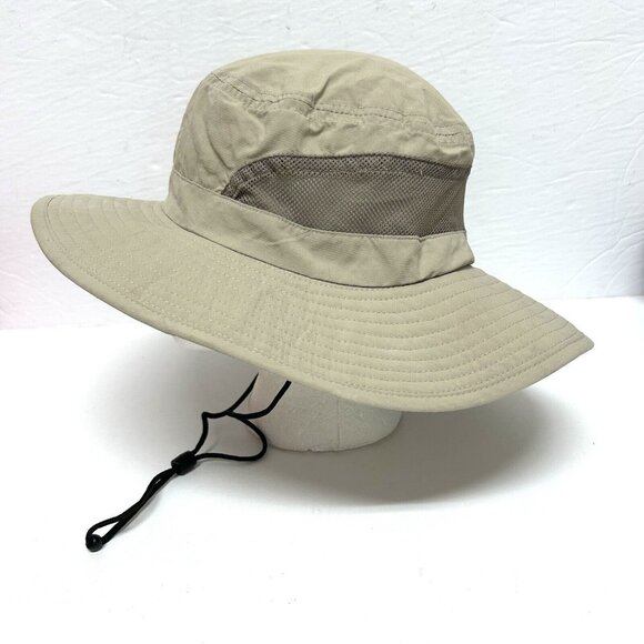 Free Country Outdoors Safari Outback Khaki Sun Hat Bucket Hat OS Mesh Chin Strin - Picture 3 of 8